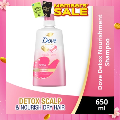 DOVE Dove Detox Nourishment Shampoo 650ml (For oily scalp and dry hair)