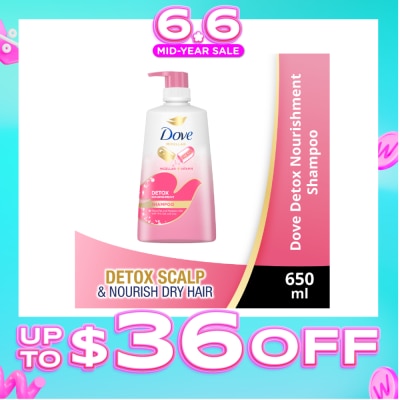 DOVE - Detox Nourishment Shampoo 650ml (For oily scalp and dry hair)