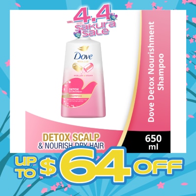 DOVE - Dove Detox Nourishment Shampoo 650ml (For oily scalp and dry hair)