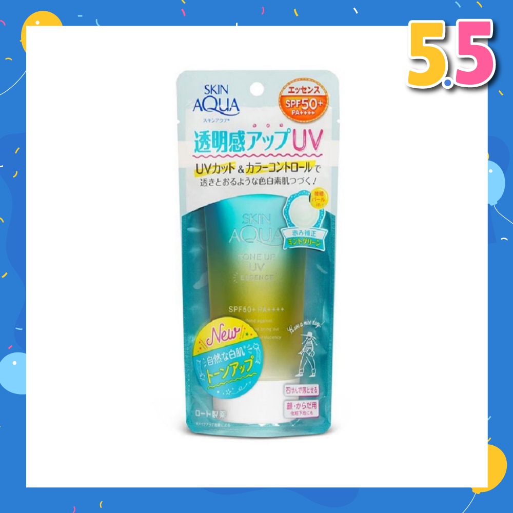 Skin Aqua Tone Up UV Mint Green Essence SPF50+ 80g