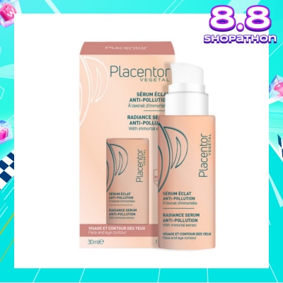 PLACENTOR VEGETAL Radiance Serum Anti-Pollution (Contains Immortal Extract + For Face & Eye Usage) 30ml
