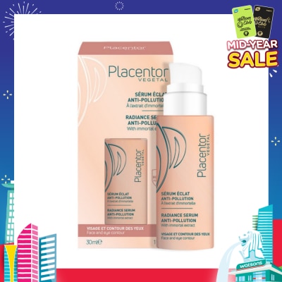 PLACENTOR VEGETAL Radiance Serum Anti-Pollution (Contains Immortal Extract + For Face & Eye Usage) 30ml