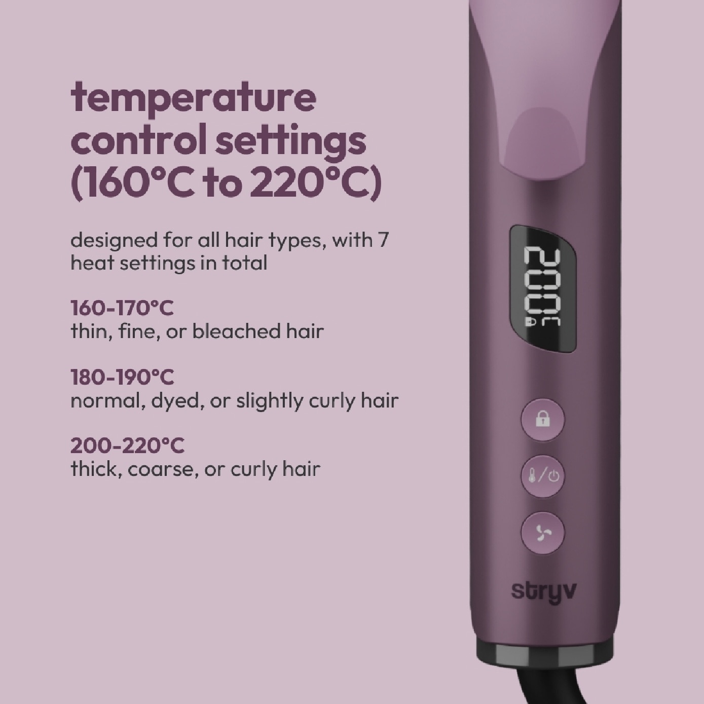 CoolStyler 2-in-1 Hair Straightener & Curler Purple 1s