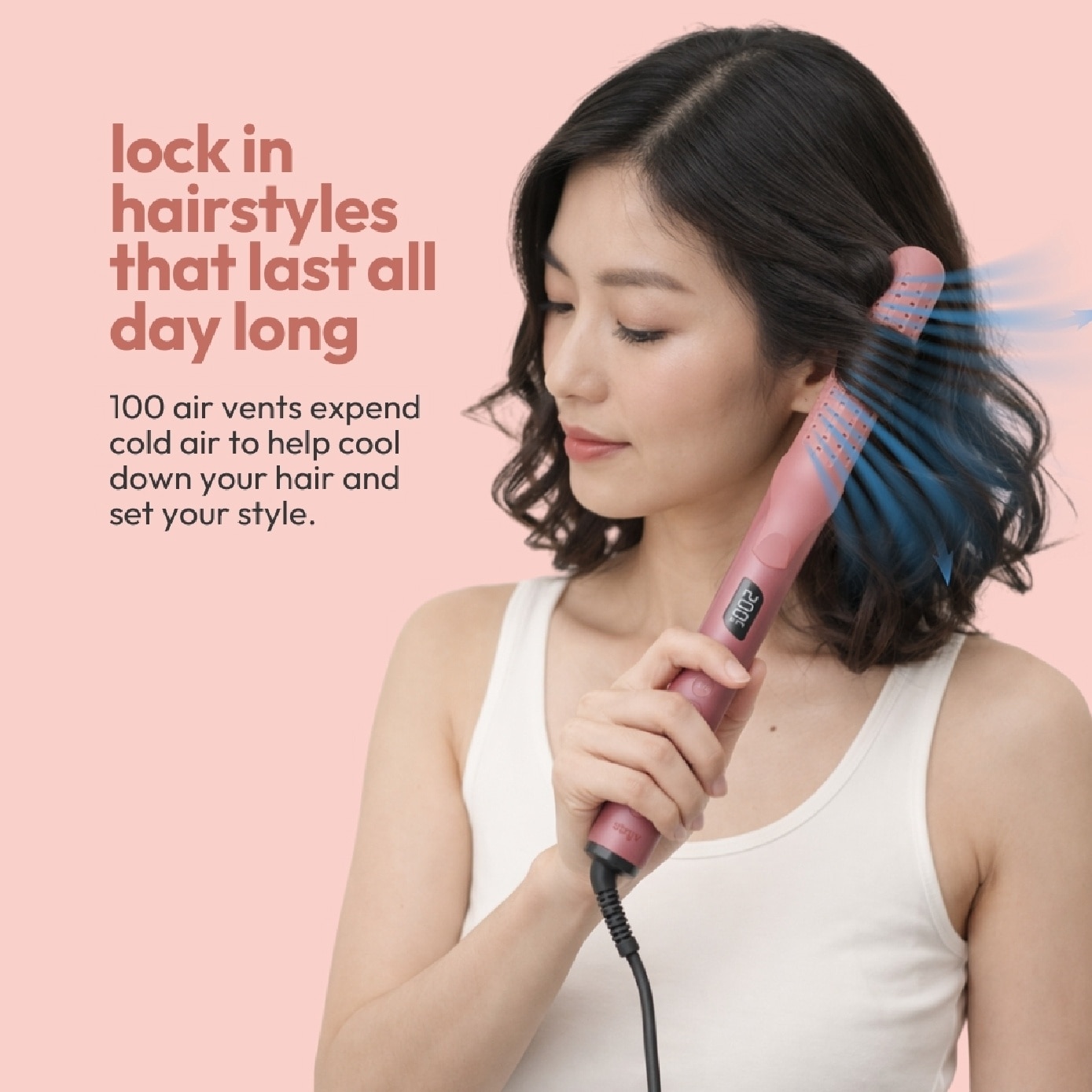 CoolStyler 2-in-1 Hair Straightener & Curler Purple 1s