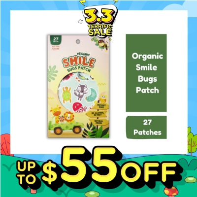 SMILE Organic Bugs Repellent Patch (Chemical Free Safe for Babies) 27s