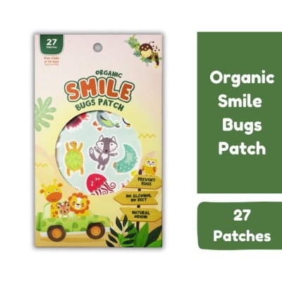 SMILE Organic Bugs Repellent Patch (Chemical Free Safe for Babies) 27s