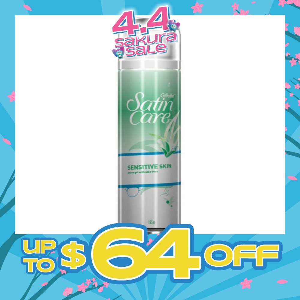 SatinCare SENSITIVE SKIN shave gel with aloe vera 195g (Expiry: Dec`2026)