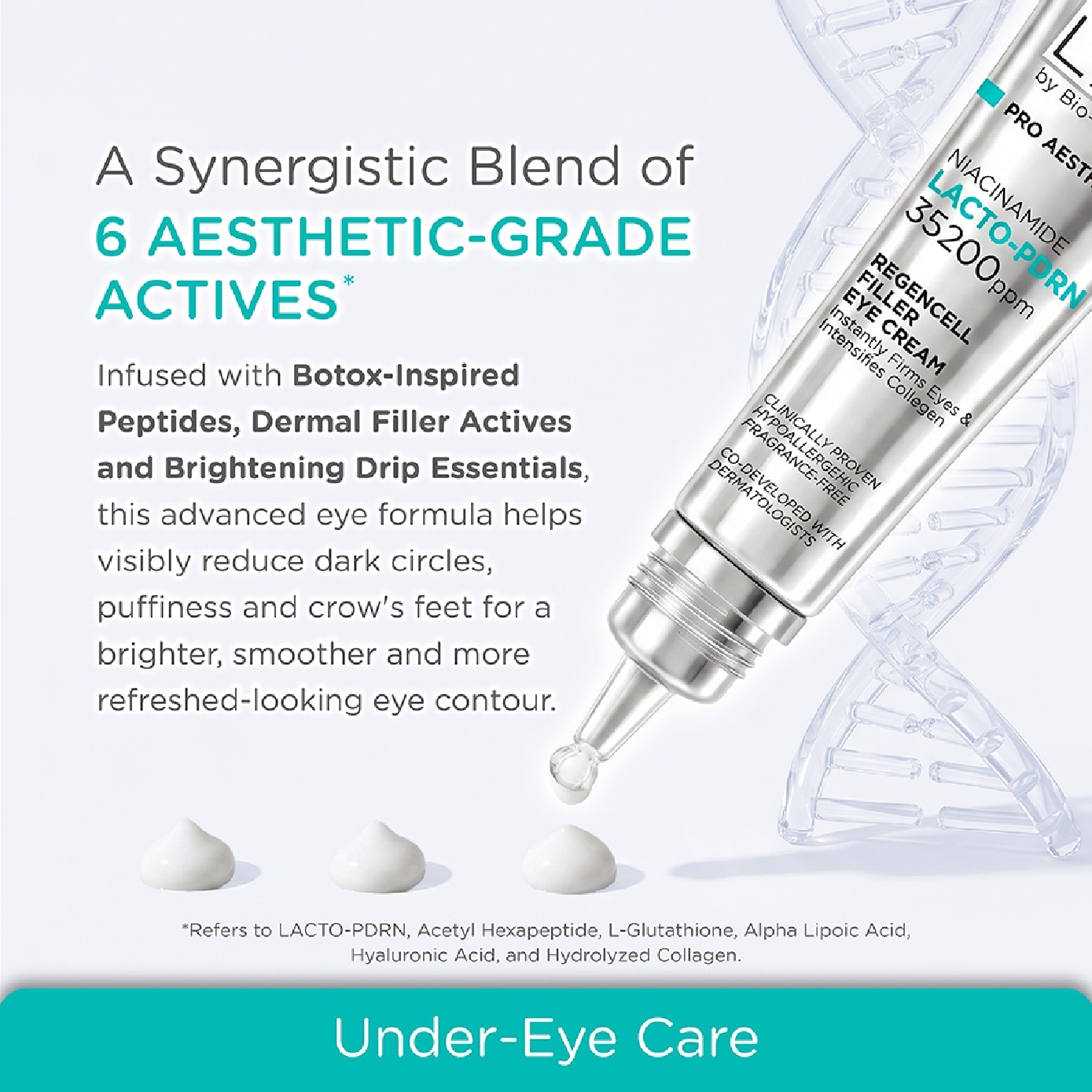 Pro Aesthetic Niacinamide Lacto-PDRN 35200ppm Regencell Filler Eye Cream 15g image