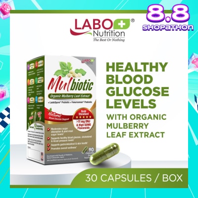 LABO NUTRITION Mulbiotic Dietary Supplement Capsule (with Probiotic And Prebiotic, For Healthy Blood Sugar, Diabetes, Weight, Appetite) 90s