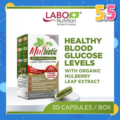 LABO NUTRITION Mulbiotic Dietary Supplement Capsule (with Probiotic And Prebiotic, For Healthy Blood Sugar, Diabetes, Weight, Appetite) 90s
