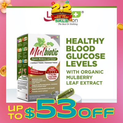 LABO NUTRITION Mulbiotic Dietary Supplement Capsule (with Probiotic And Prebiotic, For Healthy Blood Sugar, Diabetes, Weight, Appetite) 90s