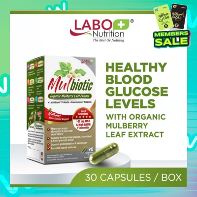 LABO NUTRITION Mulbiotic Dietary Supplement Capsule (with Probiotic And Prebiotic, For Healthy Blood Sugar, Diabetes, Weight, Appetite) 90s