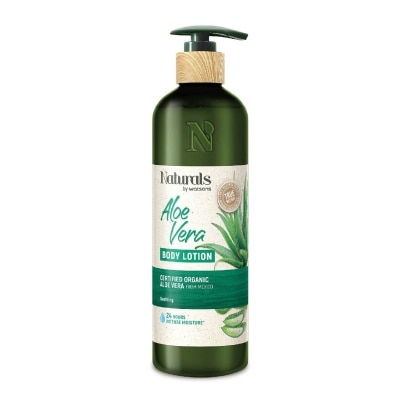 NATURALS BY WATSONS Certified Organic Aloe Vera Body Lotion (Soothing, 24 Hours Intense Moisture) 490ml