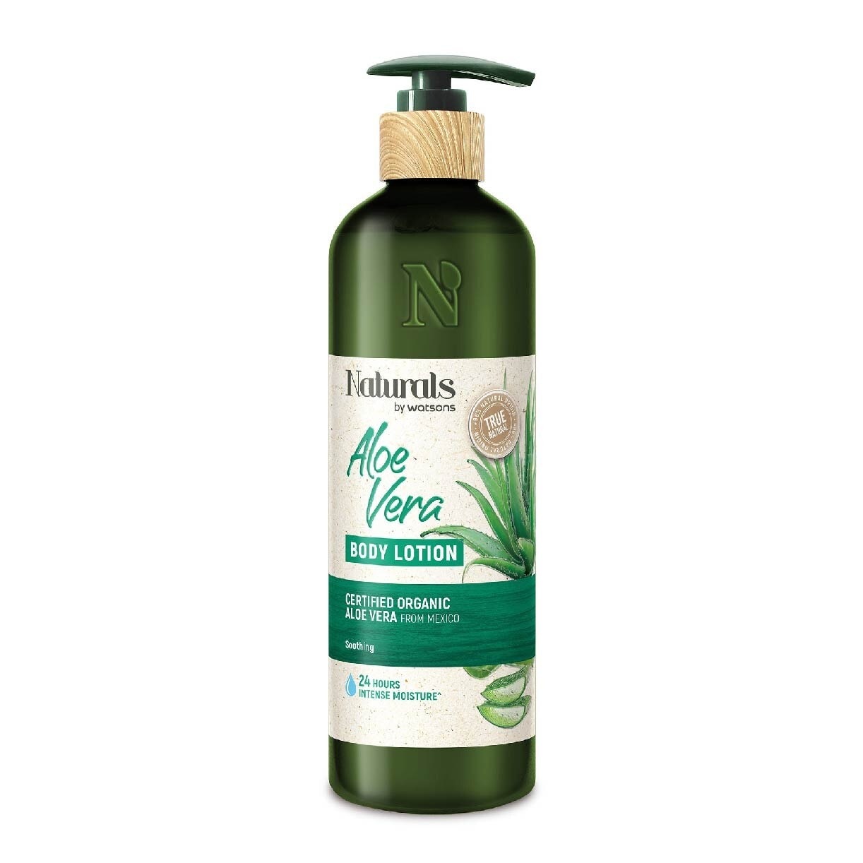 Certified Organic Aloe Vera Body Lotion (Soothing, 24 Hours Intense Moisture) 490ml