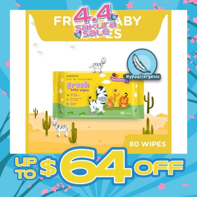 WATSONS - Watsons Hypoallergenic Fresh Baby Wipes 80s (For Sensitive Skin)