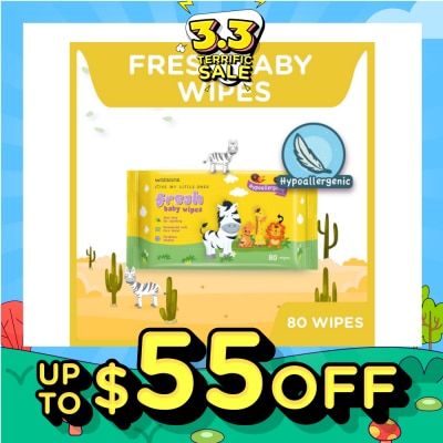 WATSONS Watsons Hypoallergenic Fresh Baby Wipes 80s (For Sensitive Skin)