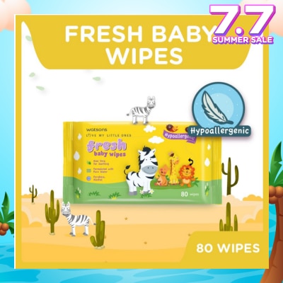 WATSONS Watsons Hypoallergenic Fresh Baby Wipes 80s (For Sensitive Skin)