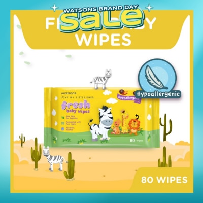 WATSONS - Watsons Hypoallergenic Fresh Baby Wipes 80s (For Sensitive Skin)