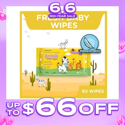 WATSONS - Hypoallergenic Fresh Baby Wipes 80s (For Sensitive Skin)