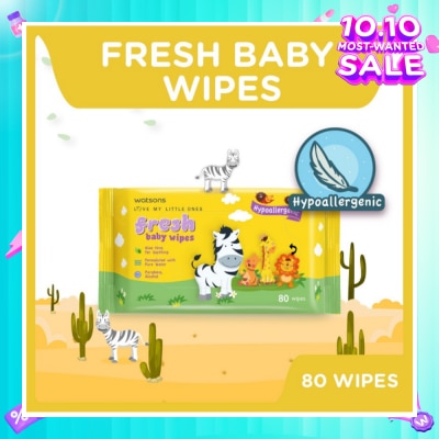 WATSONS Watsons Hypoallergenic Fresh Baby Wipes 80s (For Sensitive Skin)