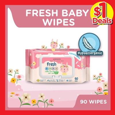 WATSONS Watsons Hypoallergenic Fresh Baby Wipes 90s (For Sensitive Skin)