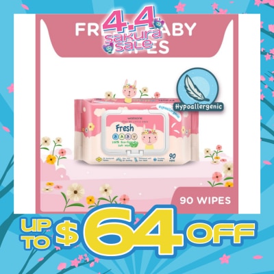 WATSONS - Watsons Hypoallergenic Fresh Baby Wipes 90s (For Sensitive Skin)