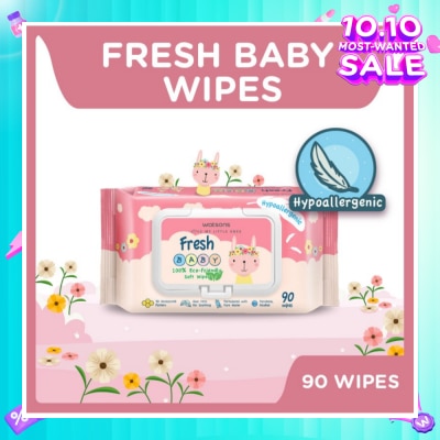 WATSONS Watsons Hypoallergenic Fresh Baby Wipes 90s (For Sensitive Skin)
