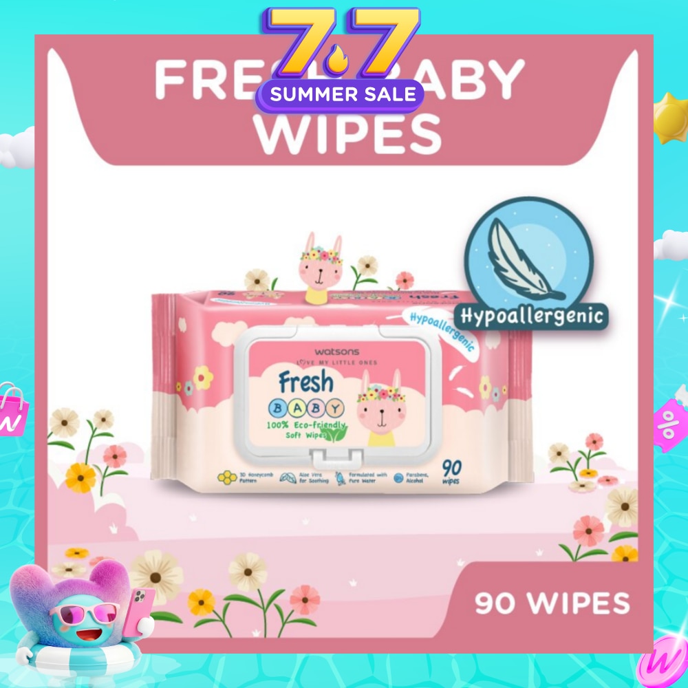 Hypoallergenic Fresh Baby Wipes 90s (For Sensitive Skin)