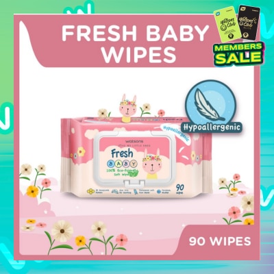WATSONS Watsons Hypoallergenic Fresh Baby Wipes 90s (For Sensitive Skin)