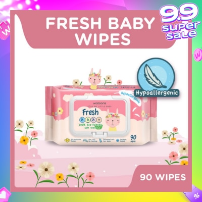 WATSONS Watsons Hypoallergenic Fresh Baby Wipes 90s (For Sensitive Skin)