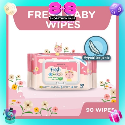 WATSONS - Hypoallergenic Fresh Baby Wipes 90s (For Sensitive Skin)