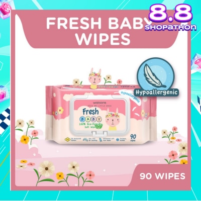 WATSONS Watsons Hypoallergenic Fresh Baby Wipes 90s (For Sensitive Skin)