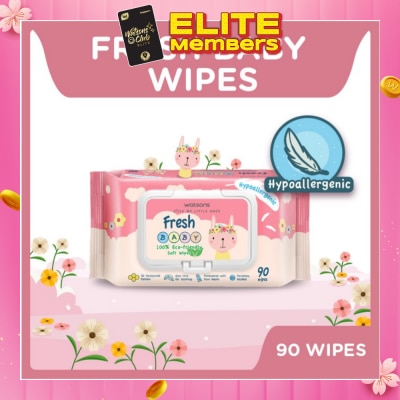 WATSONS Watsons Hypoallergenic Fresh Baby Wipes 90s (For Sensitive Skin)