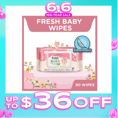 WATSONS - Hypoallergenic Fresh Baby Wipes 90s (For Sensitive Skin)