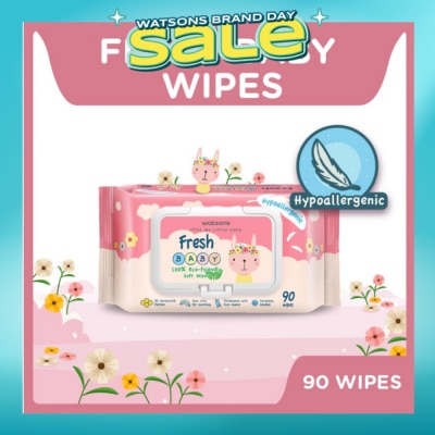 WATSONS - Hypoallergenic Fresh Baby Wipes 90s (For Sensitive Skin)