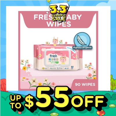 WATSONS Watsons Hypoallergenic Fresh Baby Wipes 90s (For Sensitive Skin)