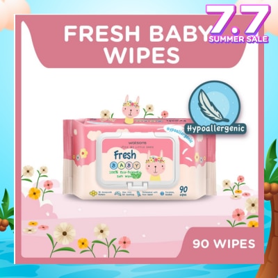 WATSONS Watsons Hypoallergenic Fresh Baby Wipes 90s (For Sensitive Skin)