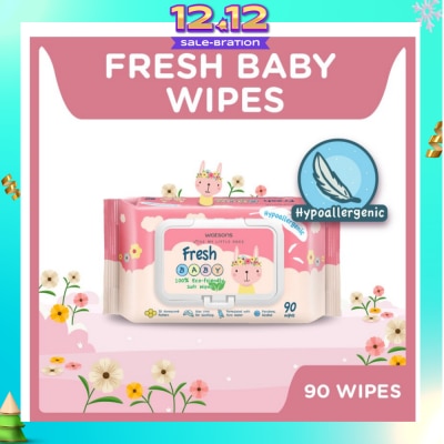 WATSONS Watsons Hypoallergenic Fresh Baby Wipes 90s (For Sensitive Skin)