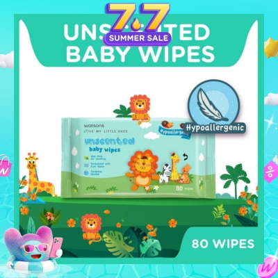 WATSONS - Unscented Baby Wipes Hypoallergenic (Made For Baby's Sensitive Skin) 80s