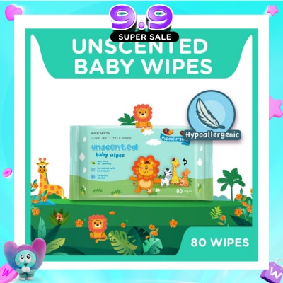 WATSONS - Unscented Baby Wipes Hypoallergenic (Made For Baby's Sensitive Skin) 80s image