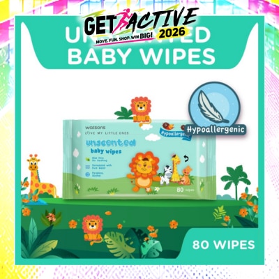 WATSONS - Unscented Baby Wipes Hypoallergenic (Made For Baby's Sensitive Skin) 80s image