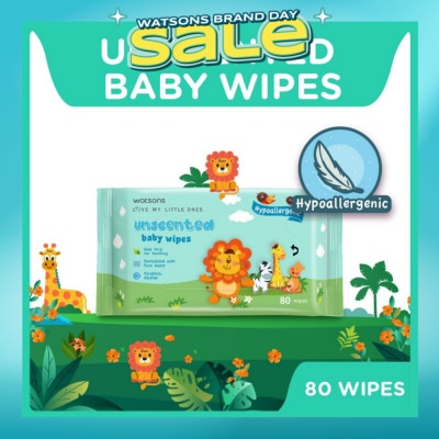 WATSONS - Unscented Baby Wipes Hypoallergenic (Made For Baby's Sensitive Skin) 80s