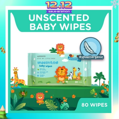 WATSONS Unscented Baby Wipes Hypoallergenic (Made For Baby's Sensitive Skin) 80s