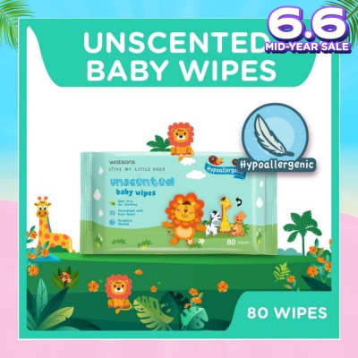 WATSONS Unscented Baby Wipes Hypoallergenic (Made For Baby's Sensitive Skin) 80s