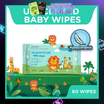 WATSONS Unscented Baby Wipes Hypoallergenic (Made For Baby's Sensitive Skin) 80s