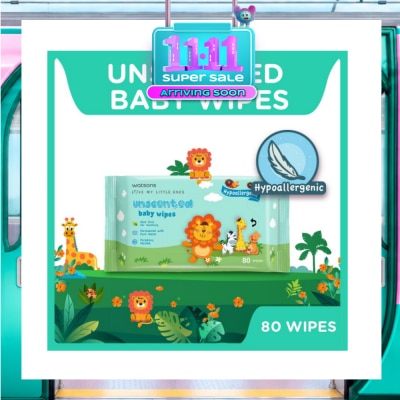 WATSONS Unscented Baby Wipes Hypoallergenic (Made For Baby's Sensitive Skin) 80s image