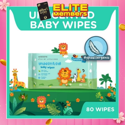 WATSONS Unscented Baby Wipes Hypoallergenic (Made For Baby's Sensitive Skin) 80s