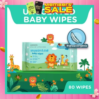 WATSONS Unscented Baby Wipes Hypoallergenic (Made For Baby's Sensitive Skin) 80s