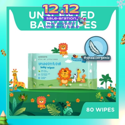 WATSONS Unscented Baby Wipes Hypoallergenic (Made For Baby's Sensitive Skin) 80s