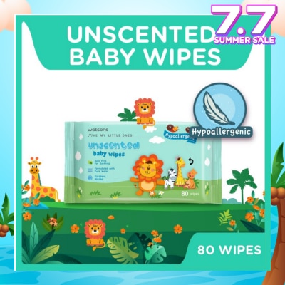 WATSONS Unscented Baby Wipes Hypoallergenic (Made For Baby's Sensitive Skin) 80s